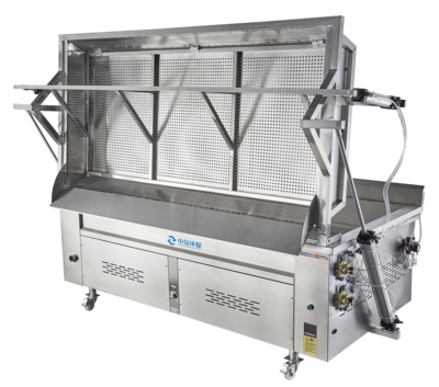 方形出料压板油炸机